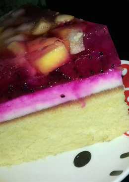 Puding cake fruity