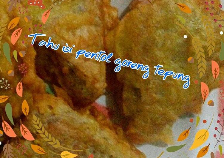 bahan dan cara membuat Tahu isi pentol goreng tepung