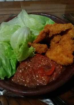 Ayam krispi sambel trasi
