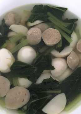 Sayur sawi bakso