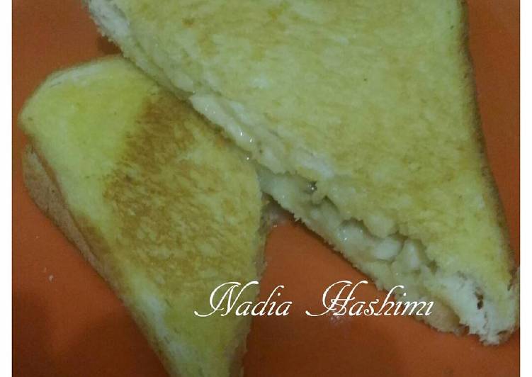 resep lengkap untuk Roti panggang magicom isi pisang susu