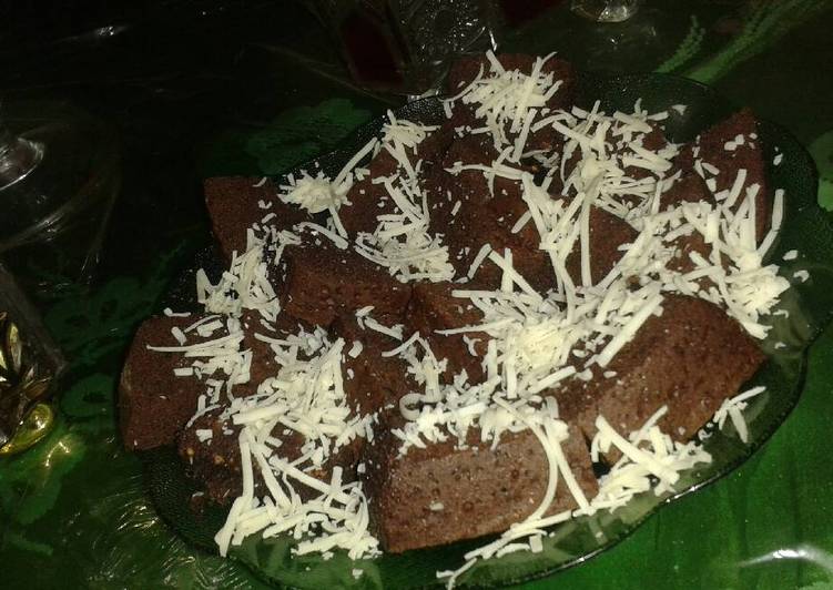 cara membuat Brownies kukus rice cooker