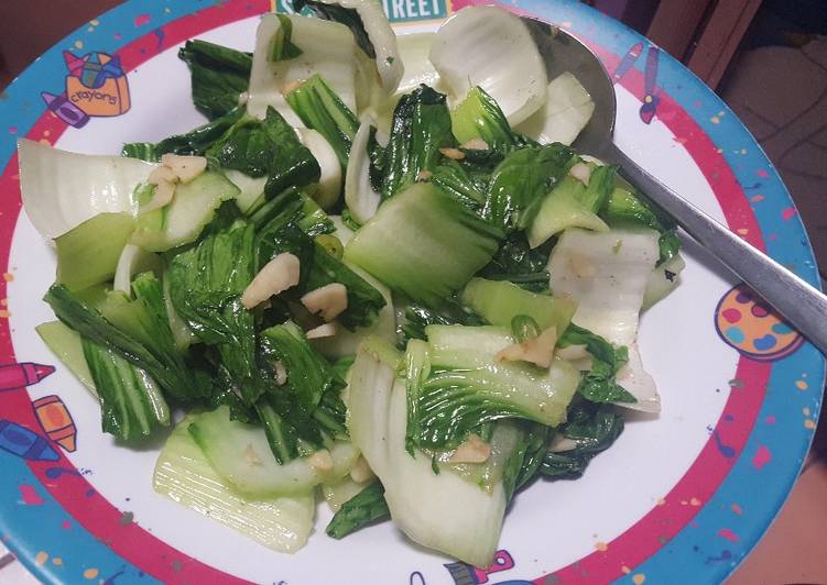 Pokcoy cah bawang putih
