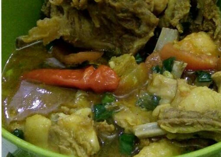 resep masakan Tengkleng kambing seger tanpa santan