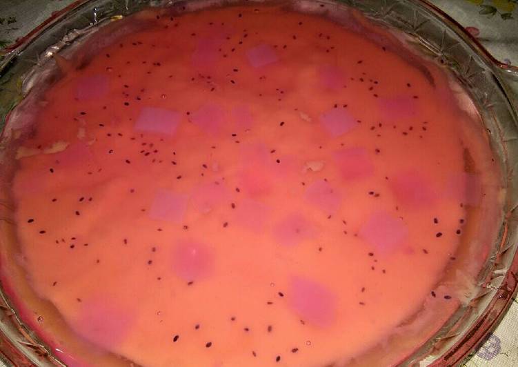 resep lengkap untuk Puding cocoberry vla