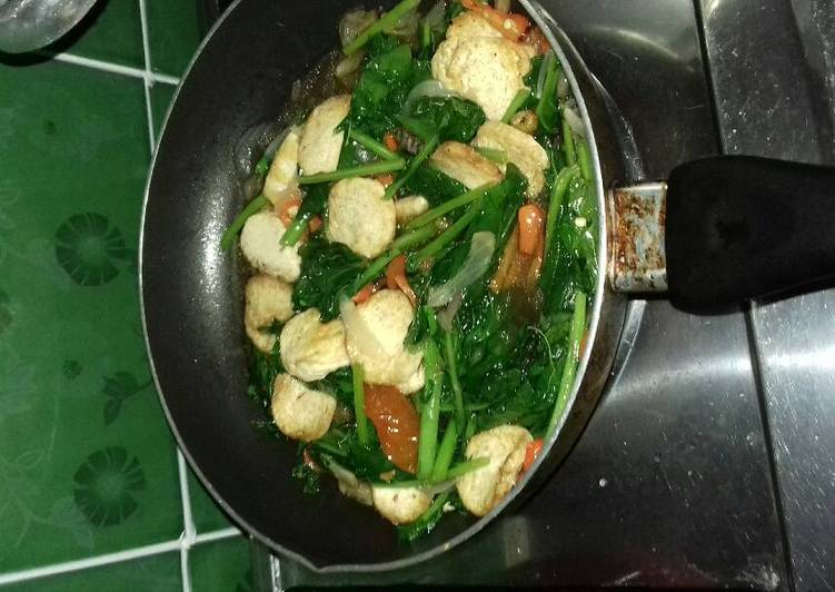 resep lengkap untuk Kailan Tofu saus tiram