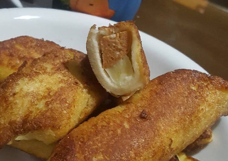 gambar untuk resep Sarapan Simpel: Roti Goreng Sosis Keju