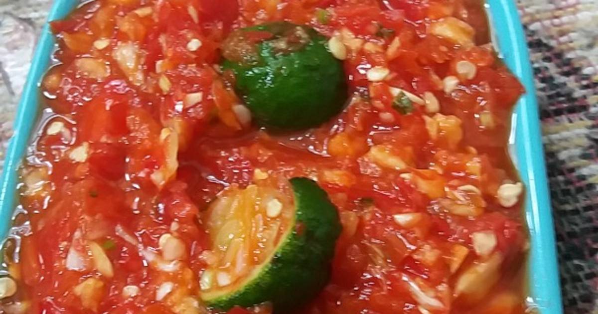 537 resep sambal  mentah  pedas enak dan sederhana Cookpad