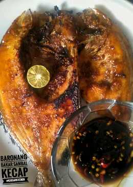 Ikan baronang bakar sambel kecap