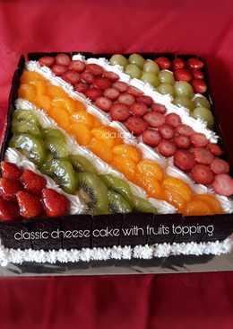 Classic cheese cake topping buah