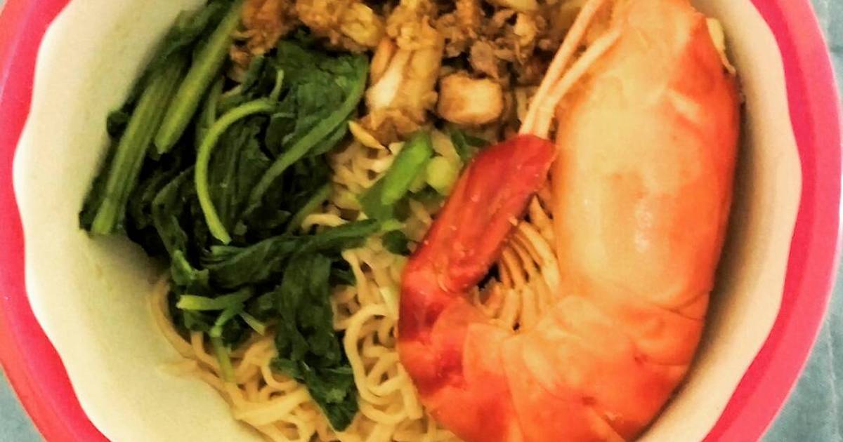 Resep Mie ayam udang ala pipit sr