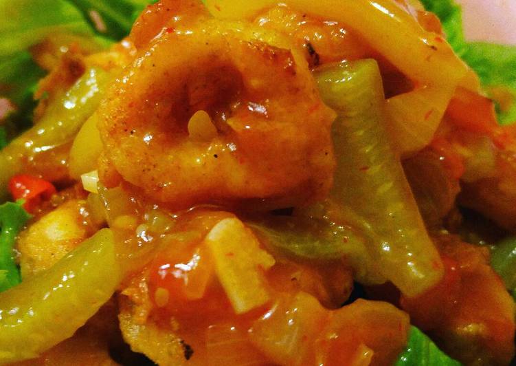 resep Cumi krispy asam manis pedas