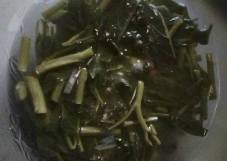 resep lengkap untuk Kangkung sayur asam