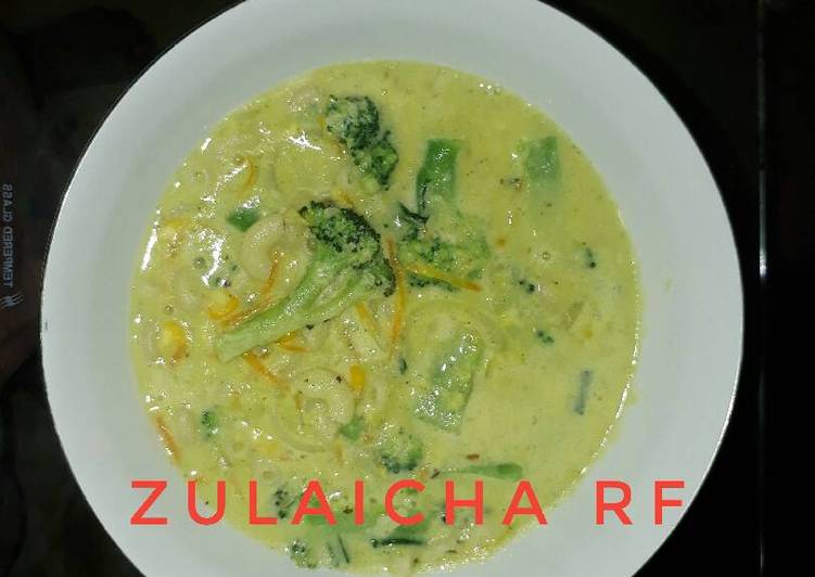 Resep Sup krim makaroni sayur Kiriman dari Zola Gilang