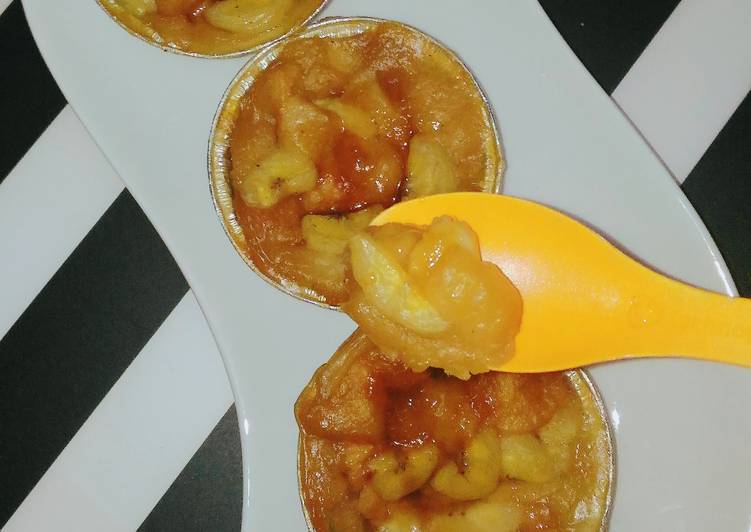 resep makanan Puding Roti Pisang Kukus