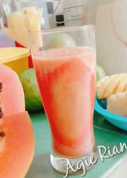 Jus sehat no sugar (pepaya nenas jambu biji merah)