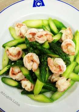 Tumis udang & asparagus,masakan rumahan