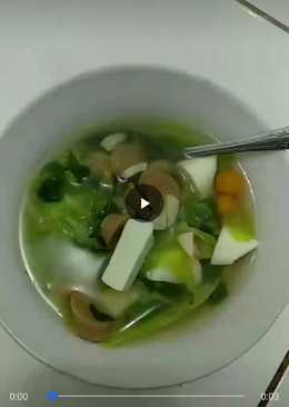 Soup tofu sosis wortel dan sayur