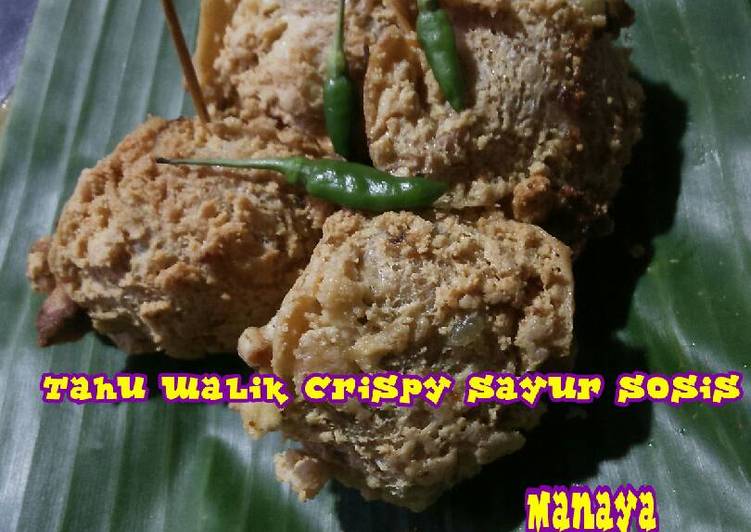 gambar untuk cara membuat Tahu walik crispy sayur+ sosis (versi sederhana)