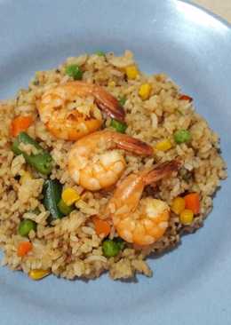 Nasi goreng udang simple dan praktis