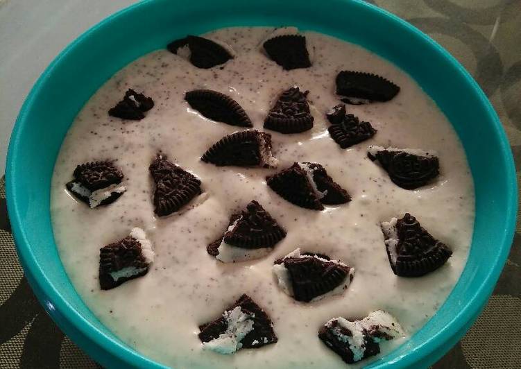 resep Cookies n cream ice cream