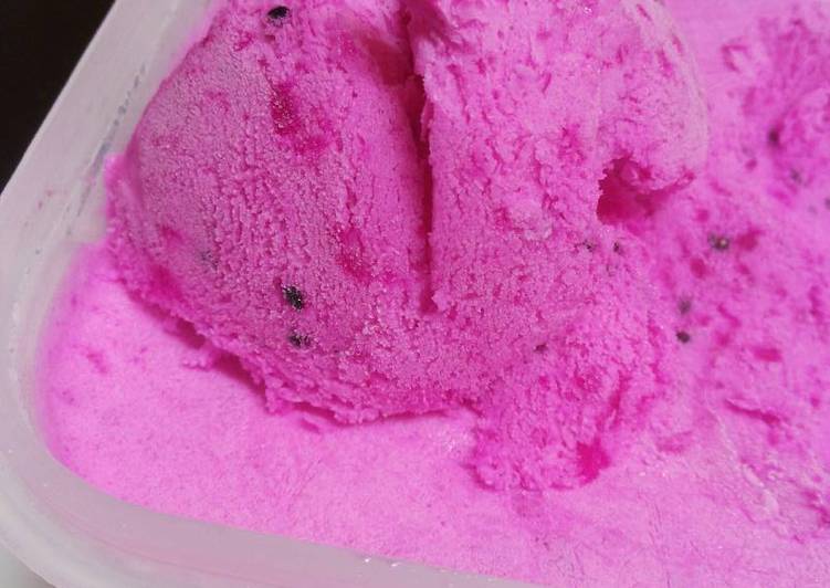 resep Es Krim Buah Naga