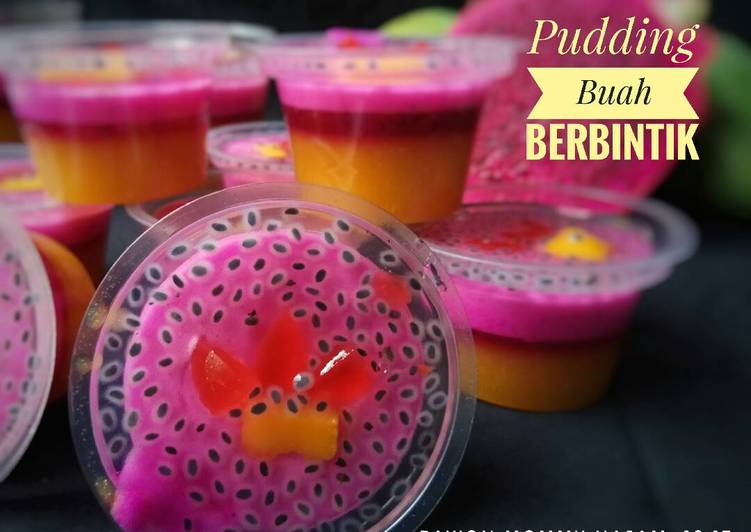 resep makanan Pudding Buah Berbintik