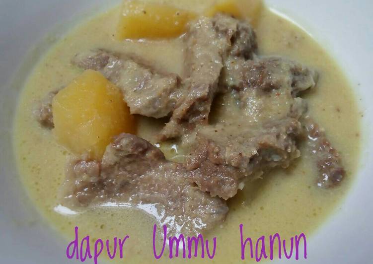 gambar untuk cara membuat Daging Gulai Putih