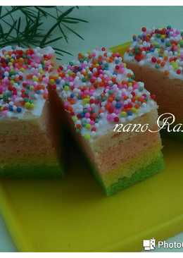 Rainbow cake#versi tumpuk