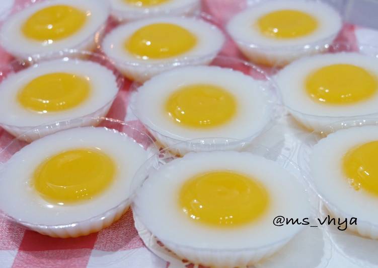 resep lengkap untuk Puding telor ceplok