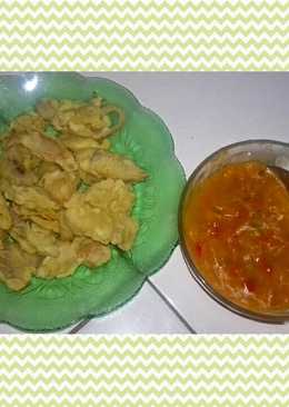 Cumi goreng tepung saus padang momy Qila
