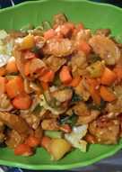 Tumis Pelangi (Wortel, Kentang, Buncis, Kubis, Tempe)