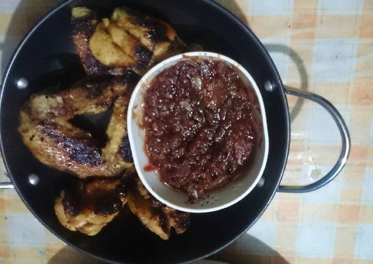 resep makanan Ayam bakar bumbu laos