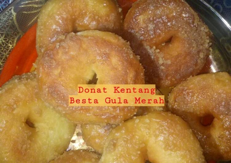 resep lengkap untuk Donat Kentang besta Gula Merah tahan 3 hari tetap lembut