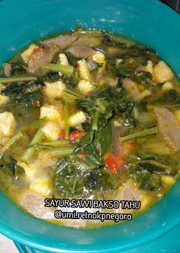 Sayur sawi bakso tahu