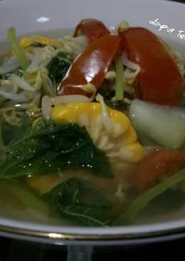 Sayur Bening Bayam, Labu, Toge, Jagung Manis