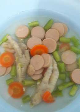 Sop sosis ceker goreng