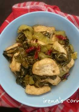 Tumis sayur asin tahu