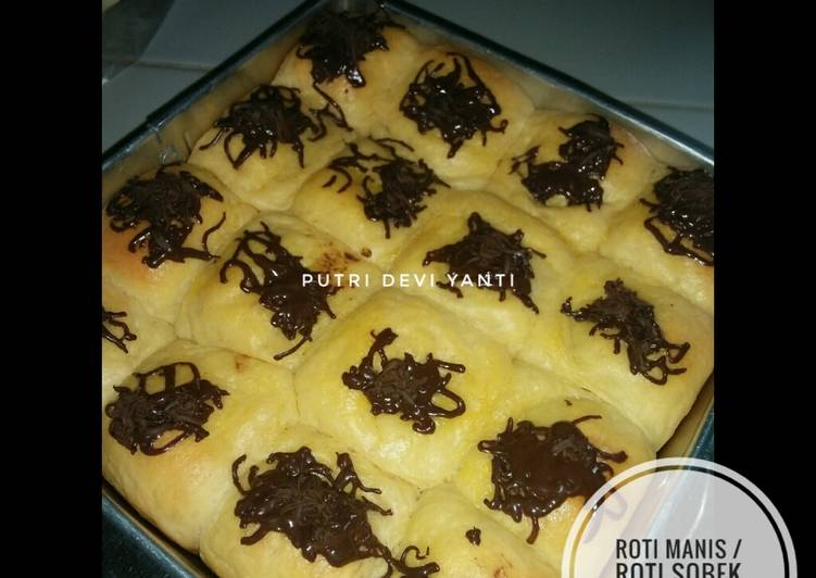 resep lengkap untuk Roti Manis / Roti Sobek Isi Coklat