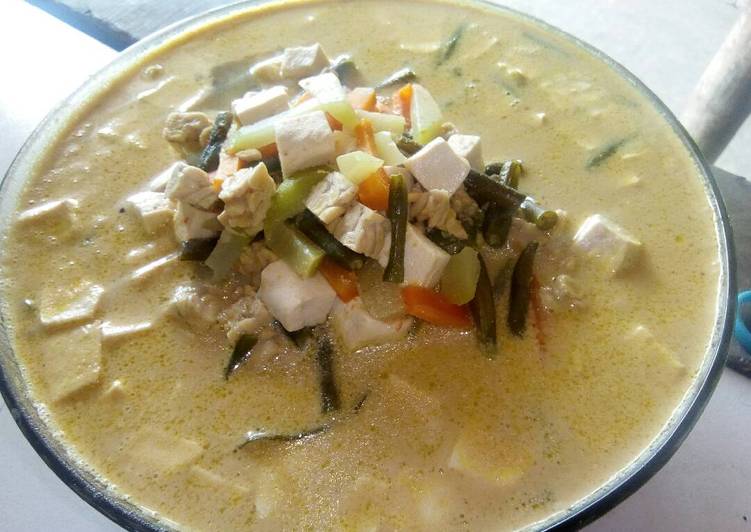 Resep Sayur santan mandi ayam