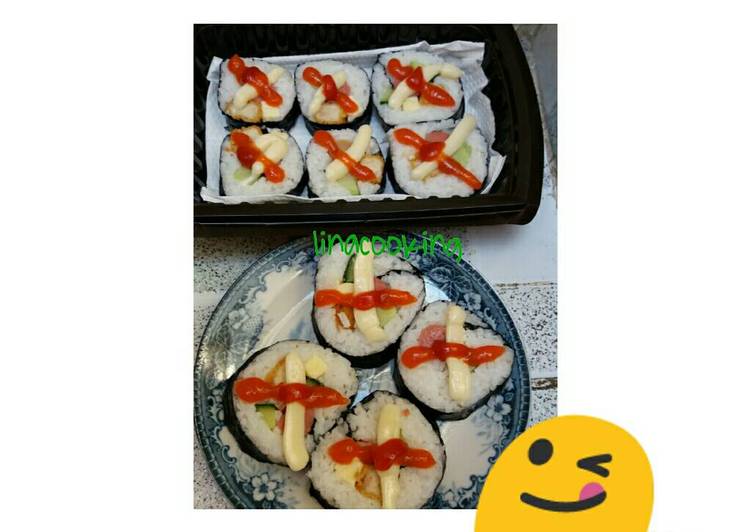 gambar untuk cara membuat Sushi roll ala2