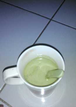 Chocolate green tea with milk