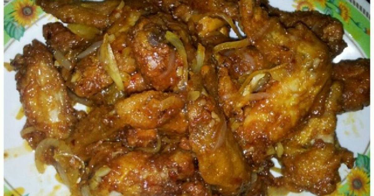 Resep Spicy, sweet and sour chicken wings ala harry