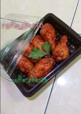 Sayap ayam saos pedas lada hitam