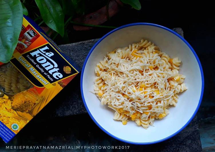 resep Sweet macaroni corn cheese