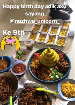 Nasi kuning lengkap