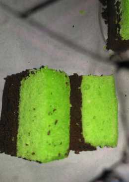 Brownies Amanda pandan coklat mantap