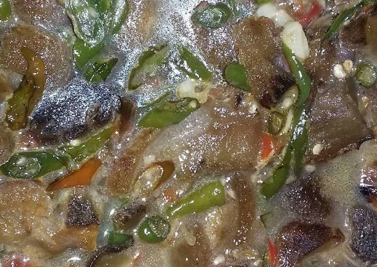 Resep Tetelan sapi cabe hijau