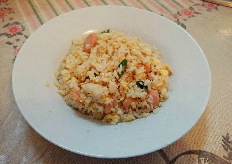 resep makanan Nasgor putih ala kadarnya