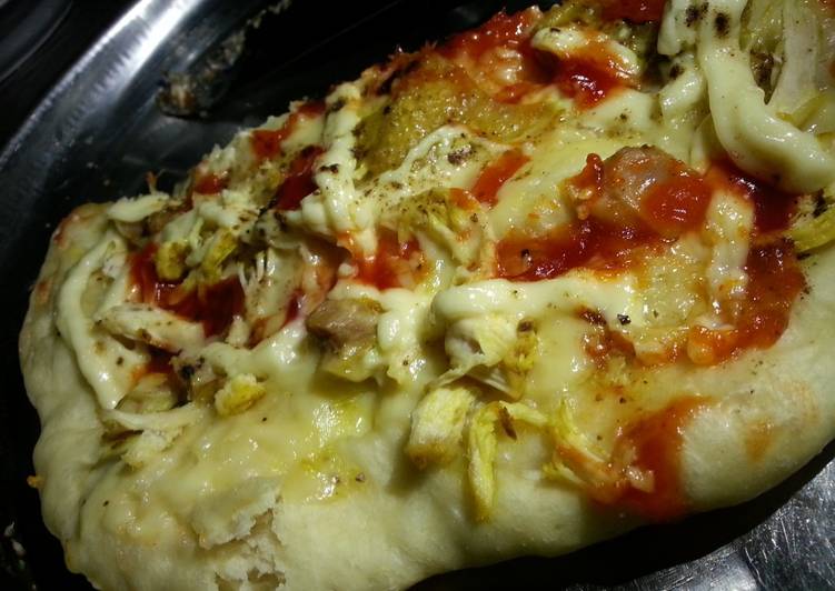 resep masakan Piza Ayam Mayo Cheese (pake happycall)